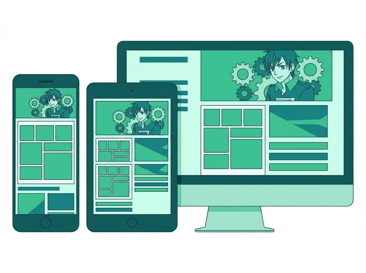 レスポンシブ対応の画面イメージ